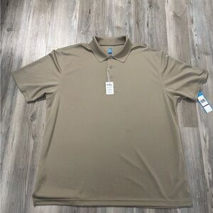 Tan PGA Tour NWT Golf Polo Shirt Size XXL chest is 26 length is 31